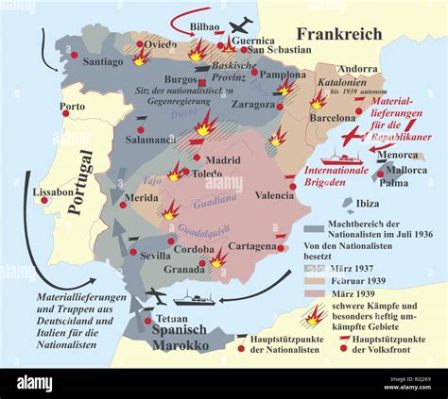 Espanjan sisällissota; 1936-1939; ideologisen riidan ja kansainvälisen intervention kuvaus